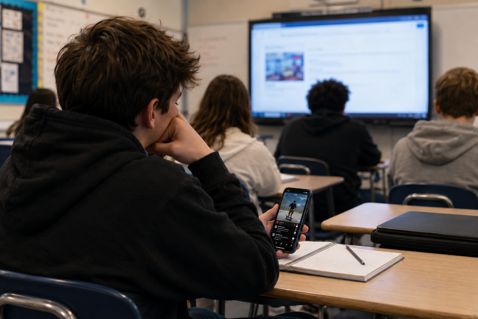 distracted student